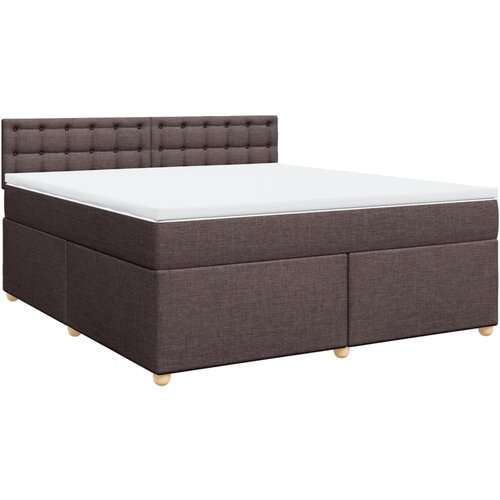 Maison Chic Box spring postelja - Vzmetna postelja z vzmetnico temno rjava 180x200 cm blago SL11729, (21902509) Cene