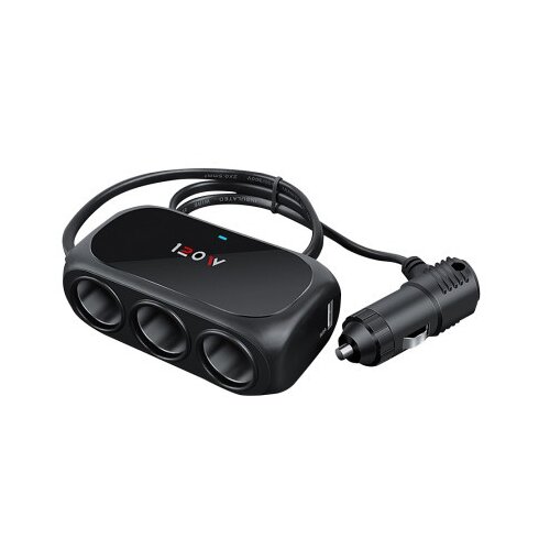  Produzni adapter za upaljac wt-d23 sa 3 rupe+2xusb crni ( A673 ) Slike
