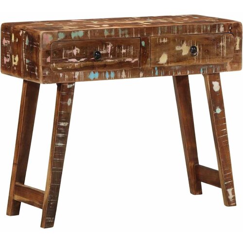 Maison Chic konzolna miza - miza ob steni 90x32x75 cm masivni les obnovljen, (21786182) Slike