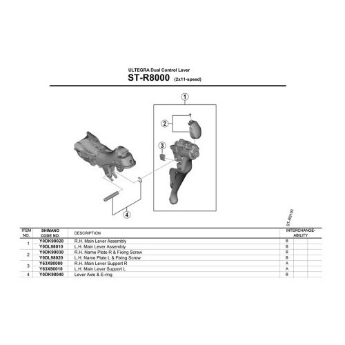 Shimano st-r8000 plastika i zavrtanj ručice menjača/kočnice leva ( Y0DL98020/L57 ) Slike