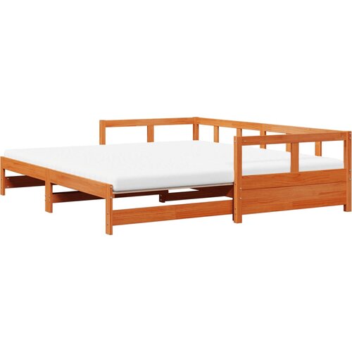  Dnevni krevet na razvlačenje s madracima 80x200 cm od borovine Slike