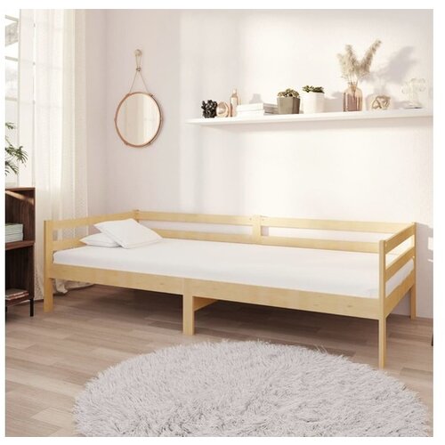  Dnevna postelja z vzmetnico 90x200 cm trdna borovina Cene