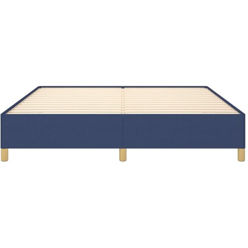  Okvir za krevet bez madraca plavi 160x200 cm od tkanine Slike