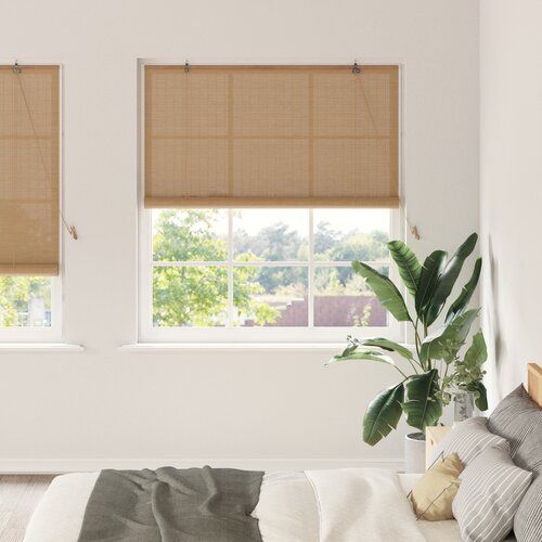 vidaXL Zavese in rolete z zavesami Svetlo rjava 140 x 220 cm Bambus Cene