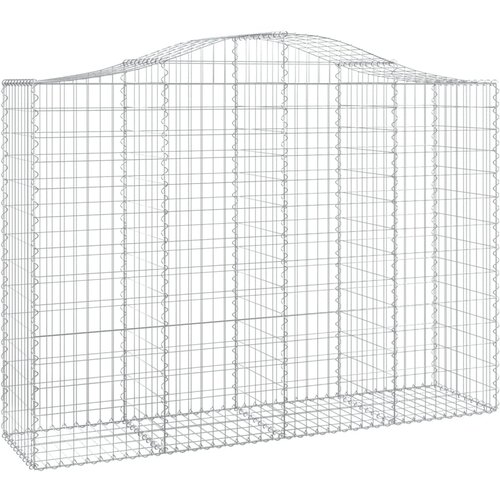  Lučne gabionske ko&amp;scaron;are 11kom 200x50x140/160cm pocinčano željezo Slike