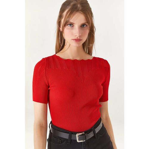 Olalook Blouse - Red - Fitted Slike