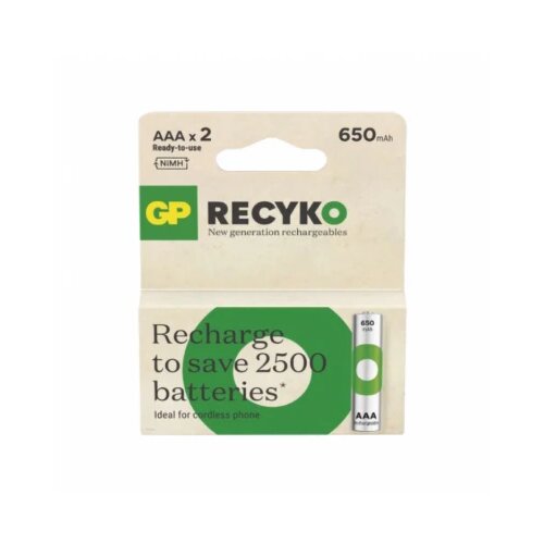 Forma Plus d.o.o GP punjive baterije AA 650 mAh GP-250AAHCE/2BPnd Slike