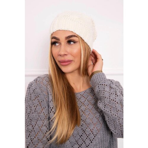  Cap with fleece Justyna K253 ecru Slike