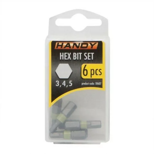 Handy 6 kosov HEX bit-nastavkov 3,4,5 mm dolžine 25mm