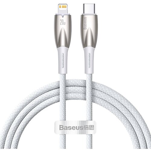 Baseus USB-C kabel za Lightning Glimmer Series, 20W, 1m (bel), (20627690) Cene