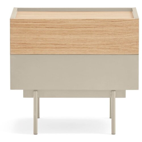 Teulat Svijetlo sivi/u prirodnoj boji noćni ormarić u dekoru hrasta Otto &amp;ndash; Slike