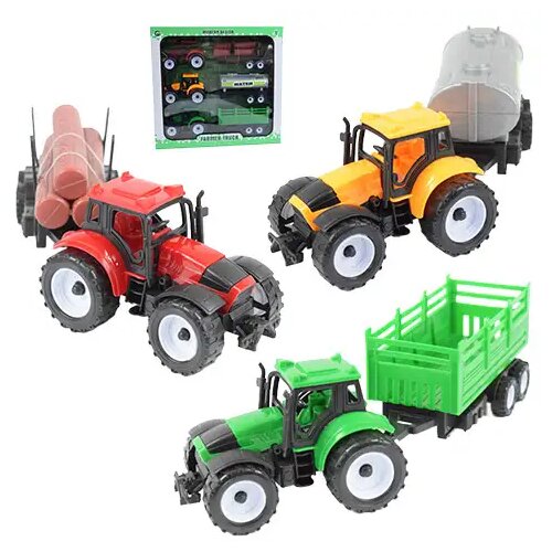 Magic Toys Farmer Truck: Poljoprivredni traktori s prikolicom, set od 3 komada 28 cm Cijene