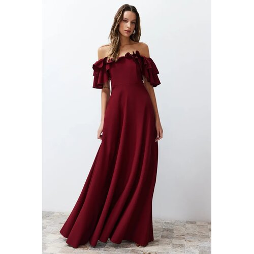 TRENDYOLMILLA Ženska haljina TPRSS24AE00054, Bordo Cene