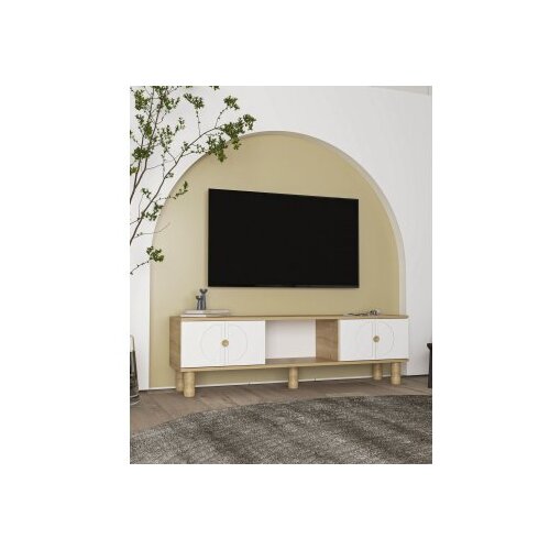 Hanah home tv polica inci bohem Sapphıre oak white Cene
