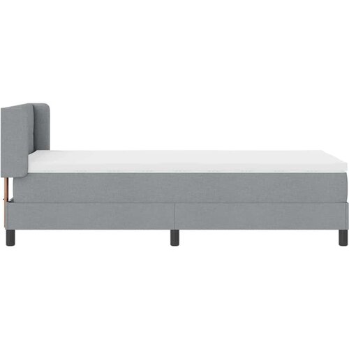  s opruga kutije Svijetlo siva 200 x 90 cm tkanina Slike