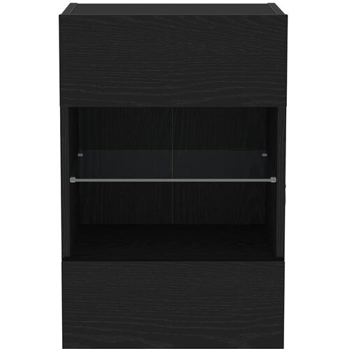  Set TV komoda 2 pcs Crna 40 x 30 x 60,5 cm Konstruirano drvo Slike