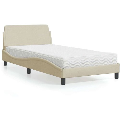 vidaXL Krevet s madracem krem 100 x 200 cm od tkanine Cene