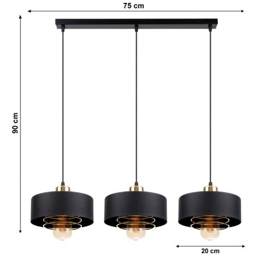  Viseći luster na sajli VEST 3xE27/60W/230V Slike