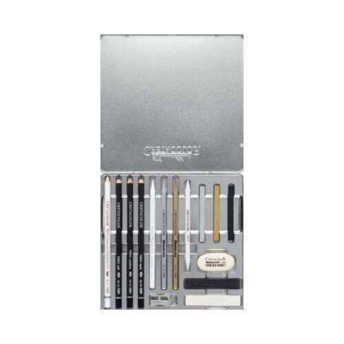  Umjetnički kpl za crtanje Cretacolor The diamond paket 15 kom u metalnoj kutiji Slike