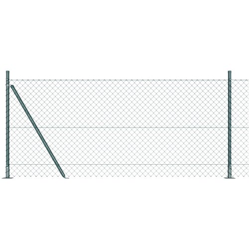 vidaXL Verižna ograja s 7 flanged nosilci 0.8x10 m Galvanizirano jeklo Cene