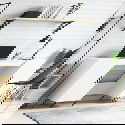 VidaXL Radni stol bijeli 140 x 50 x 75 cm od konstruiranog drva Slike
