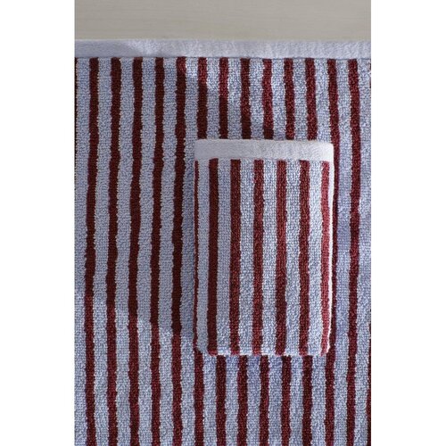 Jotex Bordo rdeče/svetlo modre bombažne brisače v kompletu 2 ks 30x50 cm Dixie &amp;ndash; Slike