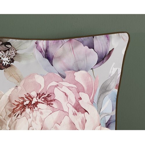 Descanso Siva/rjava enojna/podalj&amp;scaron;ana posteljnina iz bombažnega satena 140x220 cm Colinda &amp;ndash; Slike