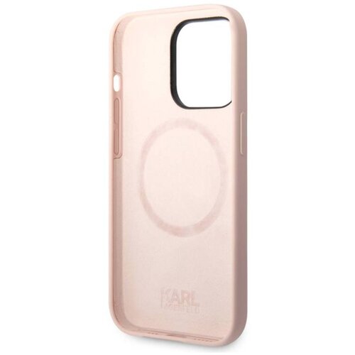 Karl Lagerfeld Maska za telefon MagSafe Compatible Case Liquid Silicone Karl Head za iPhone 14 Pro pink Slike