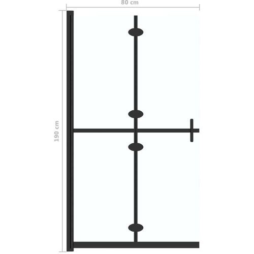 VidaXL Sklopiva pregrada za tu&amp;scaron;iranje prozirna ESG staklo 80 x 190 cm Slike