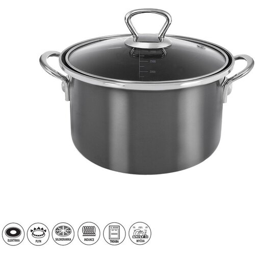 Orion Emajliran lonac s poklopcem 3,25 l Metalic &amp;ndash; Slike