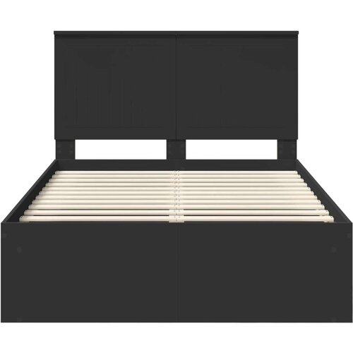  Okvir za krevet Crna 120 x 200 cm Čvrsto borovo drvo Slike