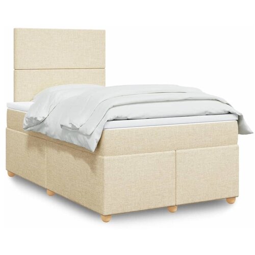 vidaXL Krevet s oprugama i madracem krem 120 x 200 cm od tkanine Cijene