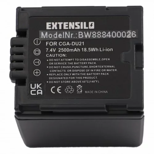 Extensilo Baterija CGA-DU14 / CGA-DU21 za Panasonic NV-GS10 / PV-GS50 / VDR-M30, 2500 mAh