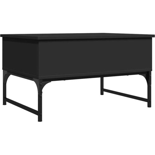  Stolić za kavu crni 70 x 50 x 40 cm konstruirano drvo i metal Slike