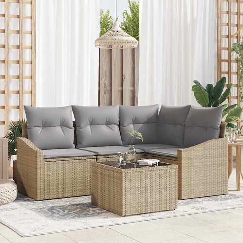  Set sofe 4 kom. Bež poliratan 178,5 x 123,5 x 85 cm Slike