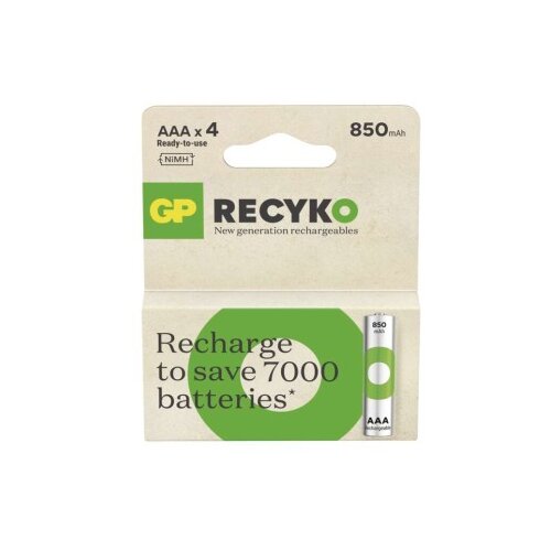  Polnilna baterija GP ReCyko 850 mAh HR03 (AAA) 4kos 4/1 Slike