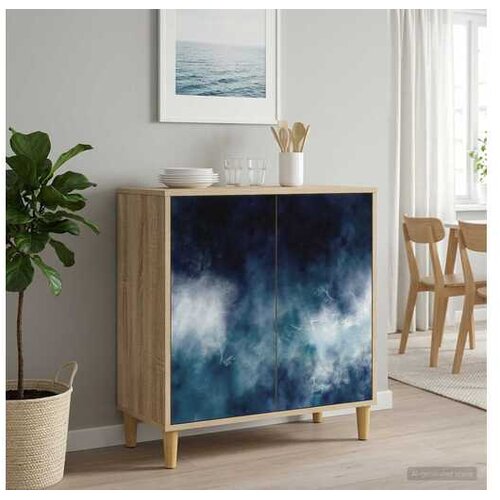 vidaXL Kreveta RAALTE Sonoma 69 x 33 x 75 cm Konstruirano drvo - Plavi mramorni uzorak Cijene