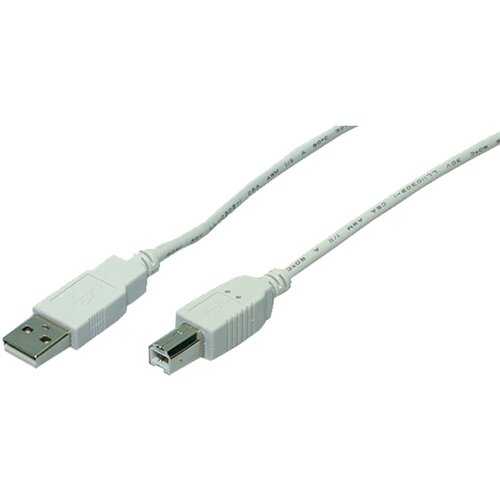 Logilink USB 2.0 cable, USB-A M to USB-B M, grey, 3 m, CU0008 Cene