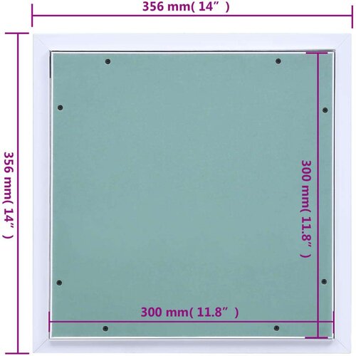 vidaXL Revizijska vrata z alu okvirjem in mavčno ploščo 300x300 mm Cene