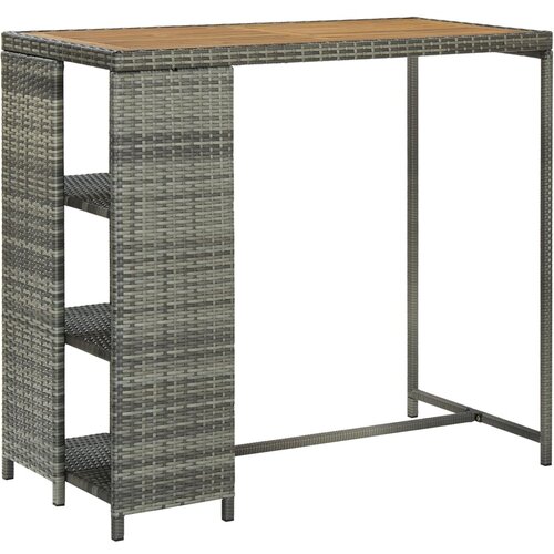 The Living Store Barski stol sa stalkom za pohranu sivi 120x60x110 cm poliratan Cijene