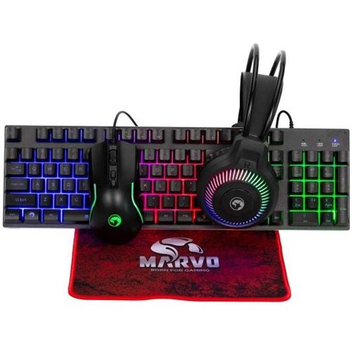 Marvo Tastatura + mi&amp;scaron; + slu&amp;scaron;alice + podloga CM416 Slike
