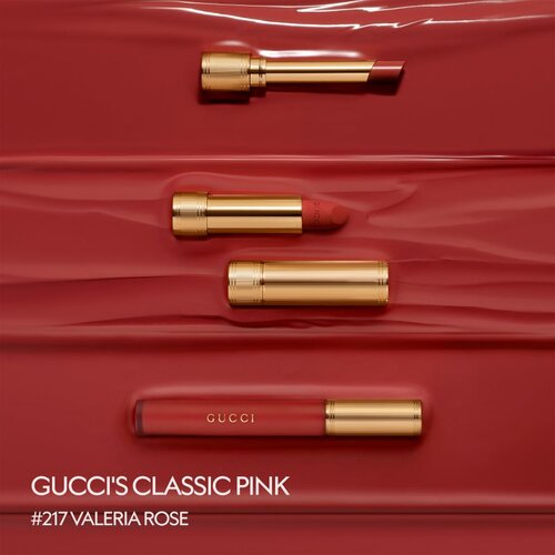 Gucci Beauty Rouge &amp;agrave; L&amp;egrave;vres Matte Lipstick matirajući ruž za usne nijansa 217 Valeria Rose 3.5 g Slike