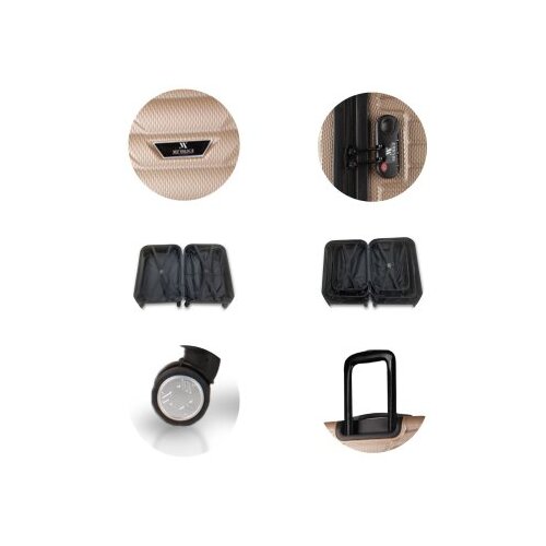 Zoozie Bags set kofera 5646, 2 dijela, zlatna boja Slike