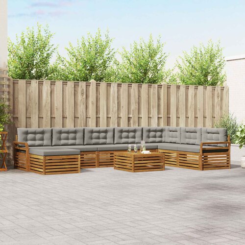  Set vanjskih sofa 9 kom. Prirodna i svijetlo siva Cijene
