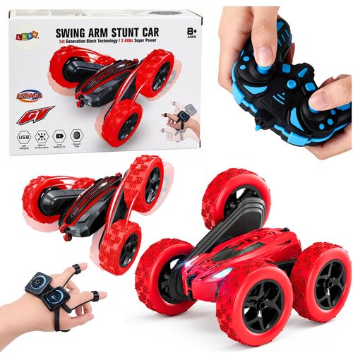 360° Gesture Remote Controlled RC Stunt Car Red Cene