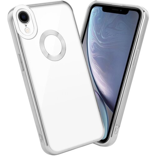 Cadorabo Ohišje, združljiv z Apple v prozorni - srebrni - zaščitni pokrov, narejen iz fleksibilnega silikona TPU s kromiranjem, (20593297) Cene