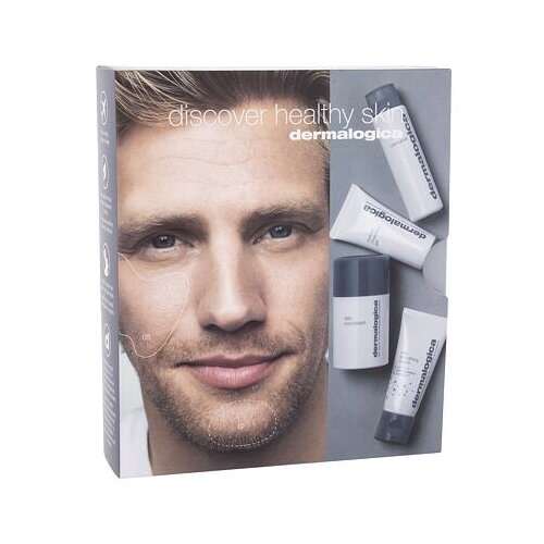 Dermalogica Discover Healthy Skin darilni set krema za obraz Skin Smoothing Cream 15 ml + čistilno olje Precleanse 30 ml + čistilni gel Special Cleansing Gel 15 m + piling Daily Microfoliant 13 g za mo&amp;scaron;ke Slike