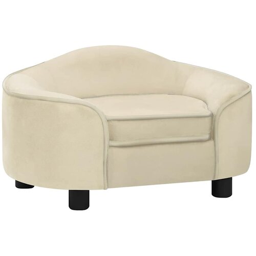 SOFA za pse krem 67 x 47 x 36 cm pli&amp;scaron;ana Slike