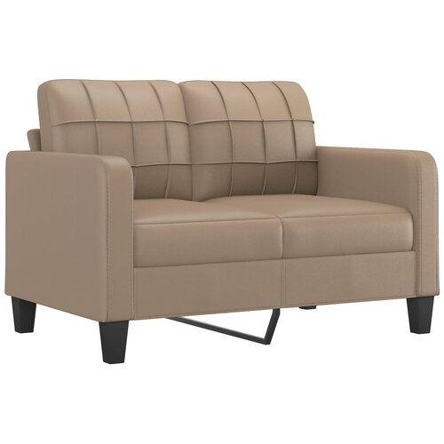  3-dijelni set sofa s jastucima boja cappuccina od umjetne kože Slike