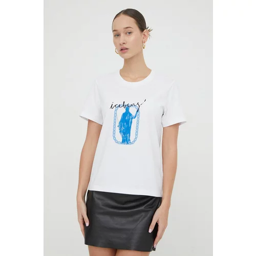 Iceberg Pamučna majica za žene, boja: bijela